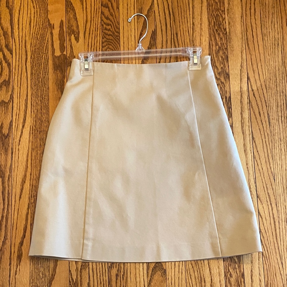 Ralph Lauren Classic Soft Tan A-Line Mini Skirt
